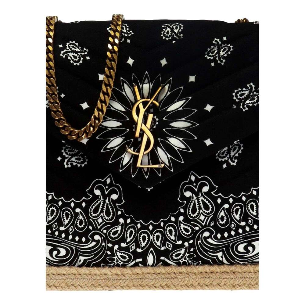 Saint Laurent Loulou Black Paisley Quilted Cross Body - Picture 7 of 8
